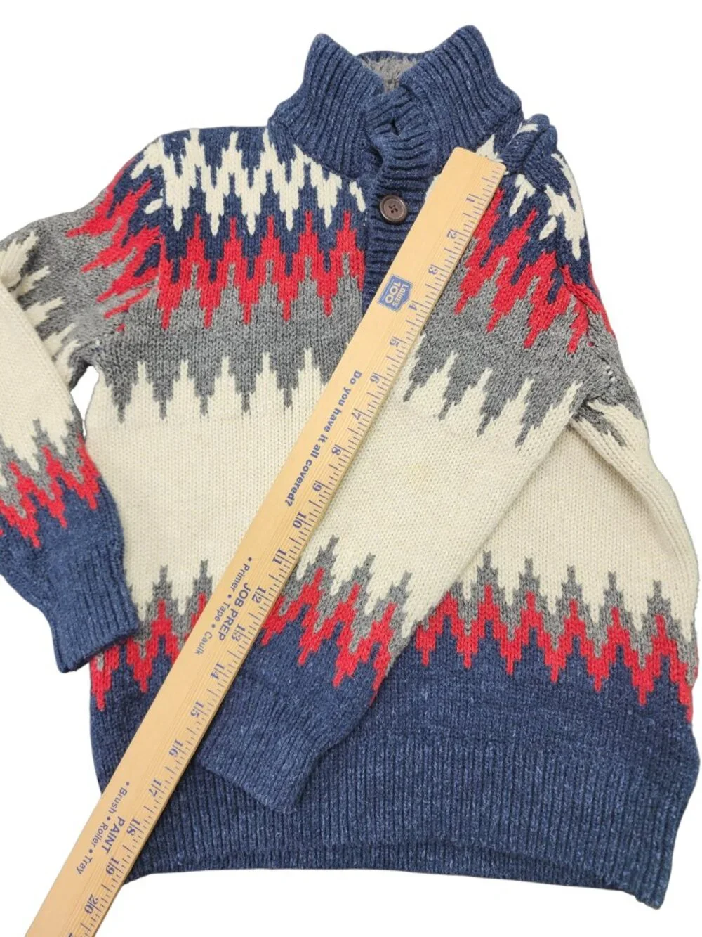 Gap Kids Pullover Knit Sweater Size S(6/7) Fair Isle Mountain Christmas Pattern